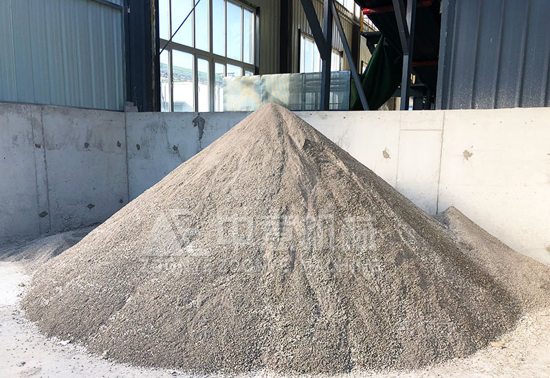 篩分出的石粉料